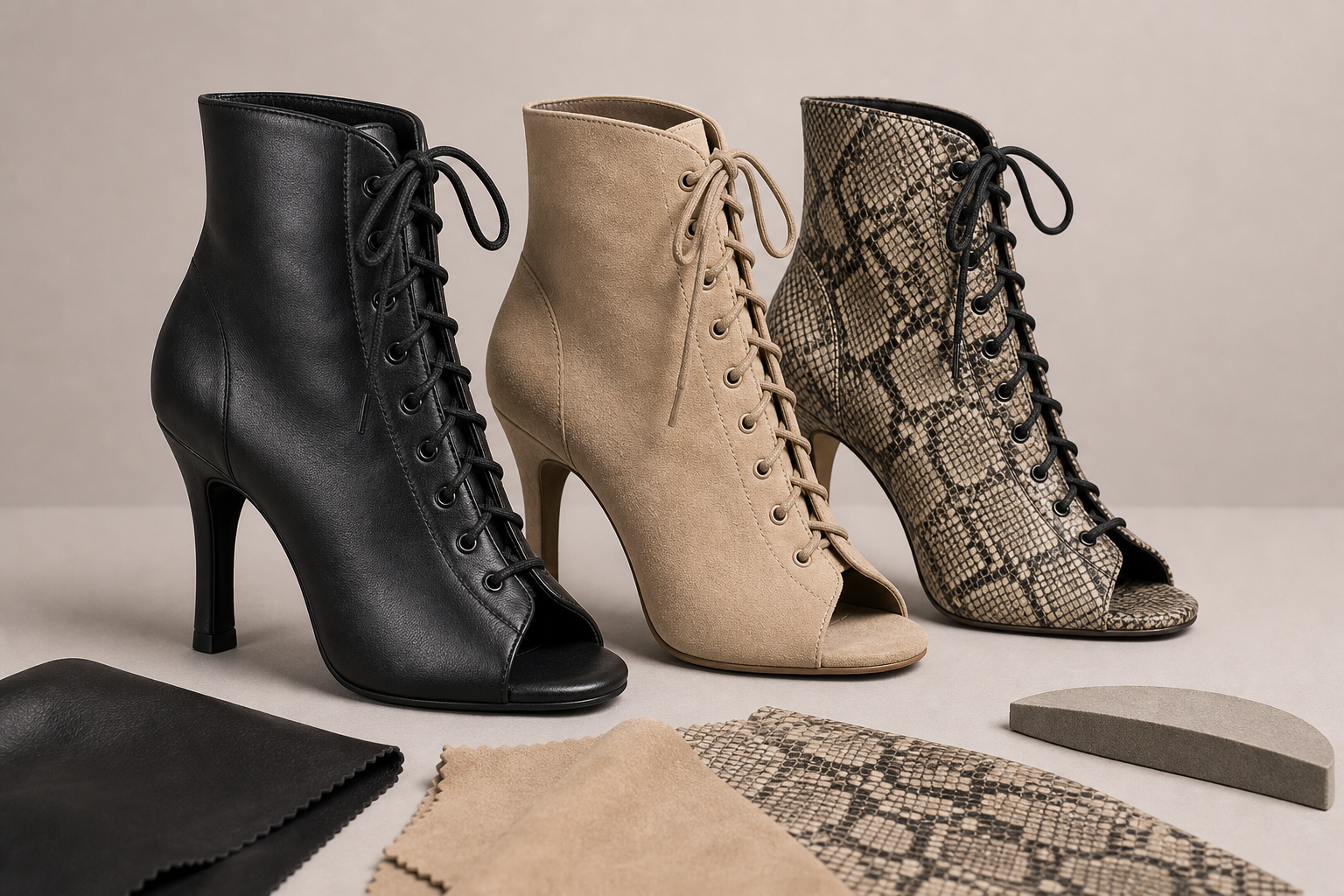 Танцовщица на тренировке high heels в профессиональных хиллсах-ботильонах со шнуровкой